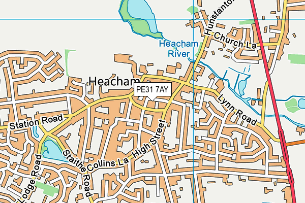 PE31 7AY map - OS VectorMap District (Ordnance Survey)