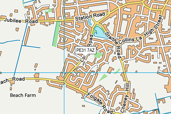 PE31 7AZ map - OS VectorMap District (Ordnance Survey)