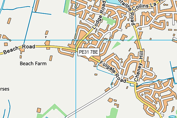 PE31 7BE map - OS VectorMap District (Ordnance Survey)