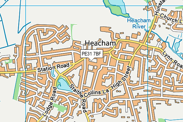 PE31 7BF map - OS VectorMap District (Ordnance Survey)