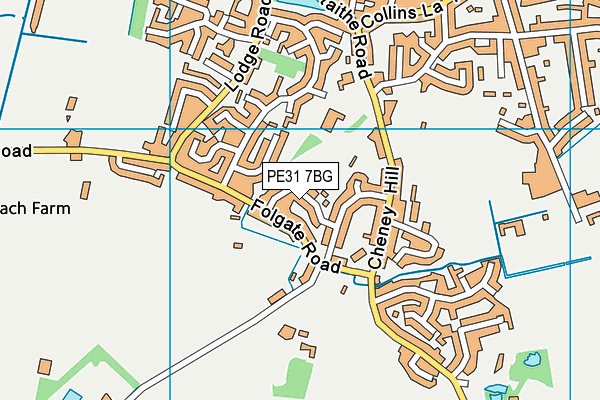 PE31 7BG map - OS VectorMap District (Ordnance Survey)