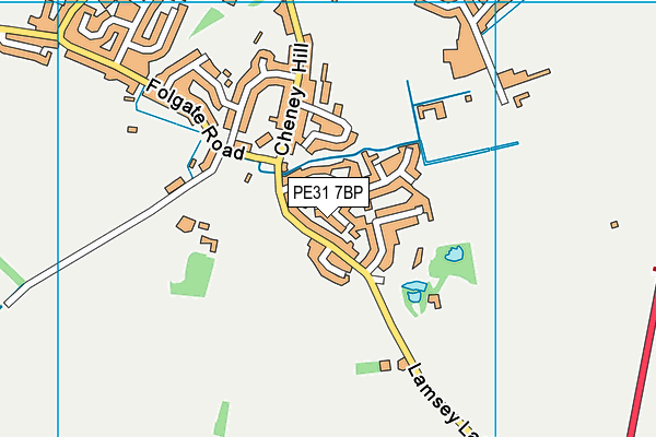 PE31 7BP map - OS VectorMap District (Ordnance Survey)