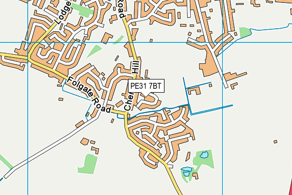 PE31 7BT map - OS VectorMap District (Ordnance Survey)