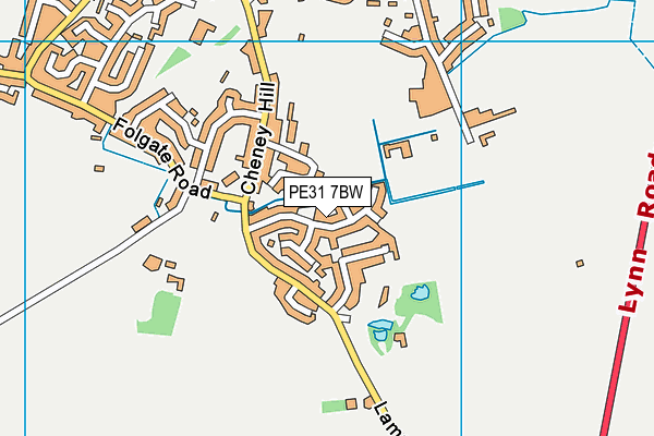 PE31 7BW map - OS VectorMap District (Ordnance Survey)