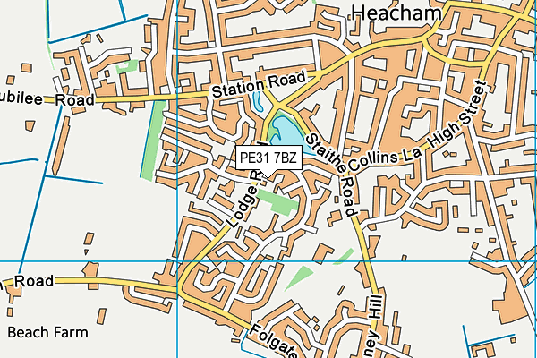 PE31 7BZ map - OS VectorMap District (Ordnance Survey)