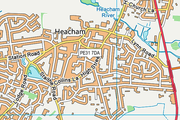 PE31 7DA map - OS VectorMap District (Ordnance Survey)