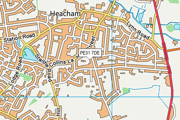 PE31 7DE map - OS VectorMap District (Ordnance Survey)