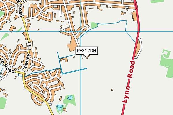 PE31 7DH map - OS VectorMap District (Ordnance Survey)