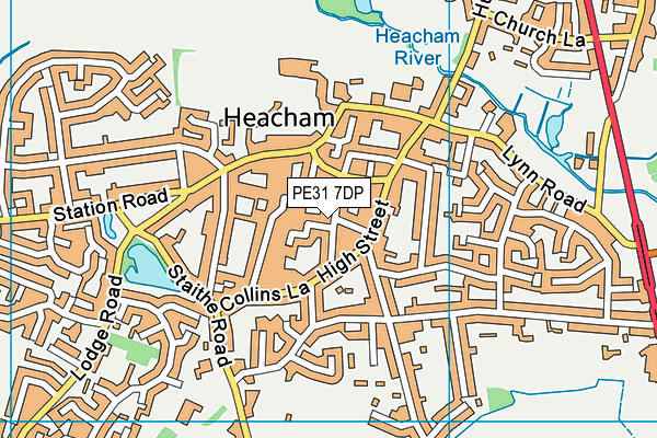 PE31 7DP map - OS VectorMap District (Ordnance Survey)