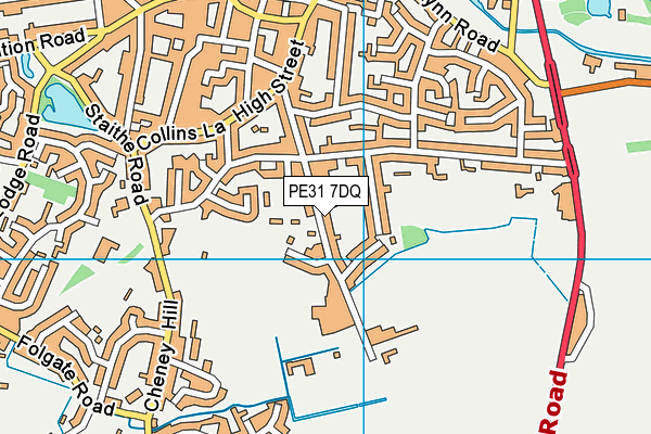 PE31 7DQ map - OS VectorMap District (Ordnance Survey)