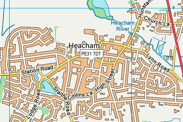 PE31 7DT map - OS VectorMap District (Ordnance Survey)