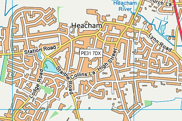 PE31 7DX map - OS VectorMap District (Ordnance Survey)