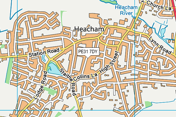 PE31 7DY map - OS VectorMap District (Ordnance Survey)