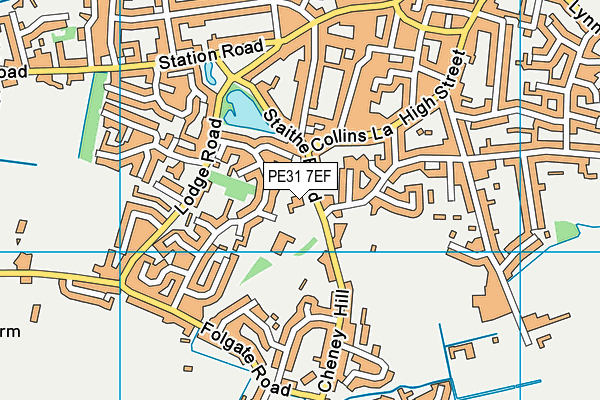 PE31 7EF map - OS VectorMap District (Ordnance Survey)