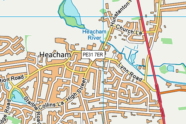 PE31 7ER map - OS VectorMap District (Ordnance Survey)