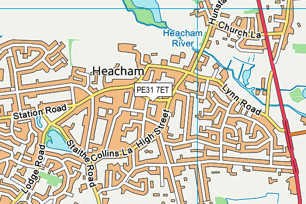 PE31 7ET map - OS VectorMap District (Ordnance Survey)