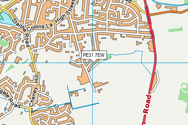 PE31 7EW map - OS VectorMap District (Ordnance Survey)