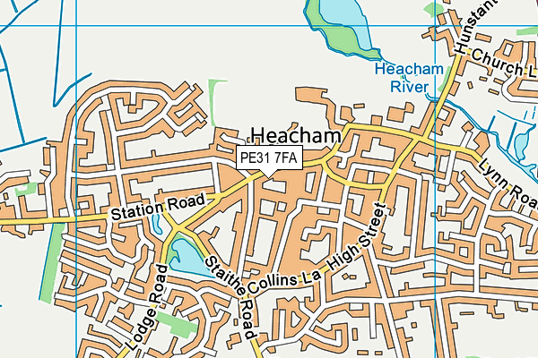 PE31 7FA map - OS VectorMap District (Ordnance Survey)