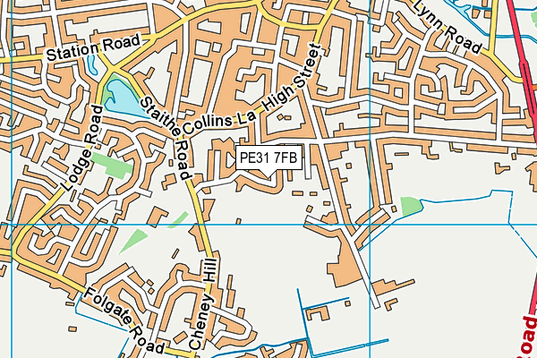 PE31 7FB map - OS VectorMap District (Ordnance Survey)