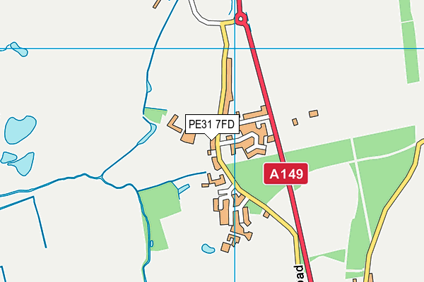 PE31 7FD map - OS VectorMap District (Ordnance Survey)