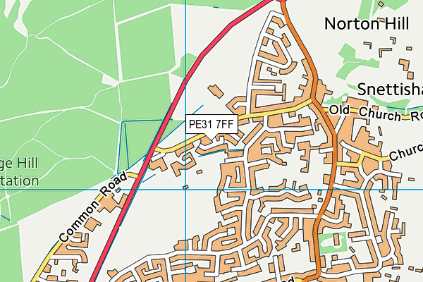 PE31 7FF map - OS VectorMap District (Ordnance Survey)