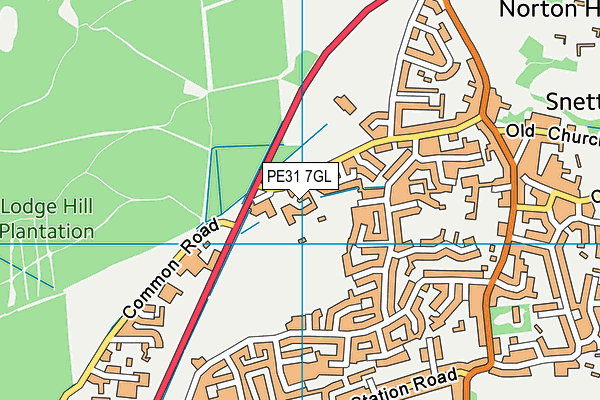 PE31 7GL map - OS VectorMap District (Ordnance Survey)