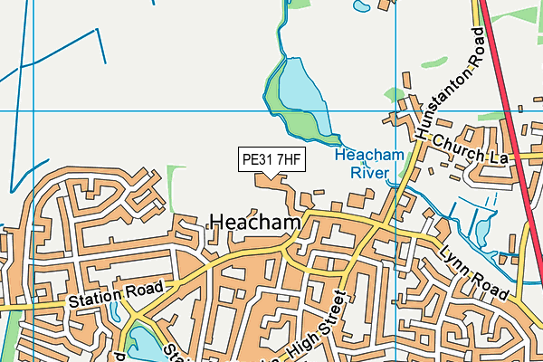 PE31 7HF map - OS VectorMap District (Ordnance Survey)