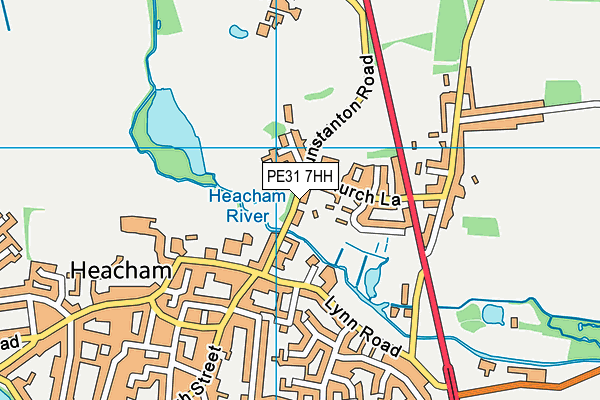 PE31 7HH map - OS VectorMap District (Ordnance Survey)
