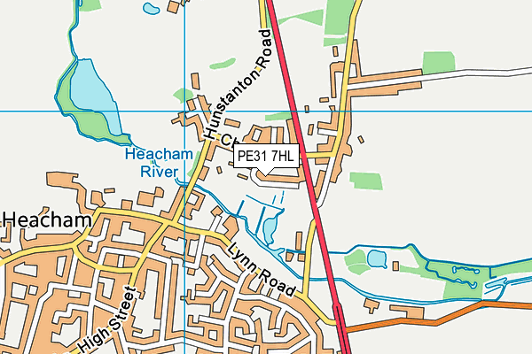 PE31 7HL map - OS VectorMap District (Ordnance Survey)