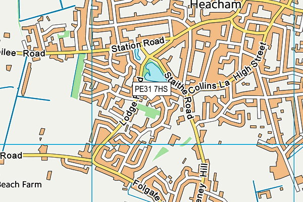 PE31 7HS map - OS VectorMap District (Ordnance Survey)