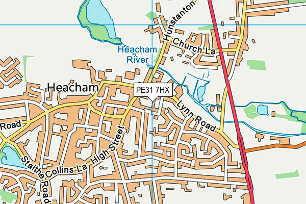 PE31 7HX map - OS VectorMap District (Ordnance Survey)