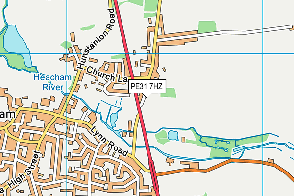 PE31 7HZ map - OS VectorMap District (Ordnance Survey)