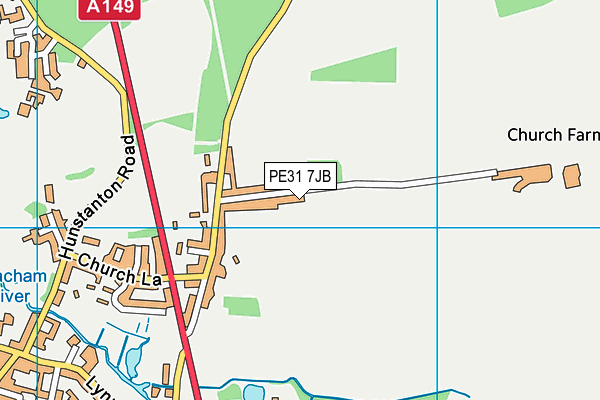 PE31 7JB map - OS VectorMap District (Ordnance Survey)