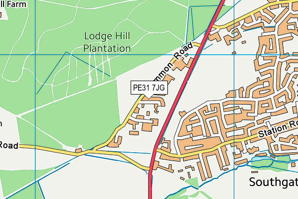 PE31 7JG map - OS VectorMap District (Ordnance Survey)