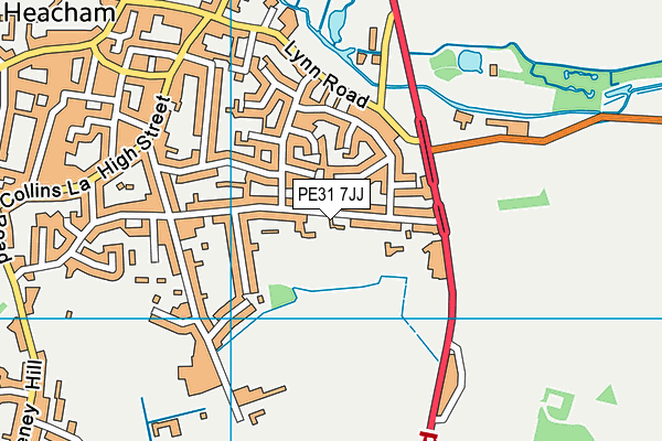 PE31 7JJ map - OS VectorMap District (Ordnance Survey)