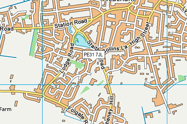 PE31 7JL map - OS VectorMap District (Ordnance Survey)