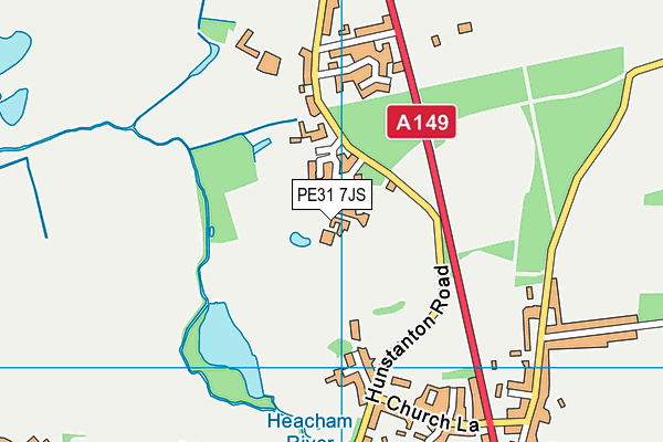 PE31 7JS map - OS VectorMap District (Ordnance Survey)
