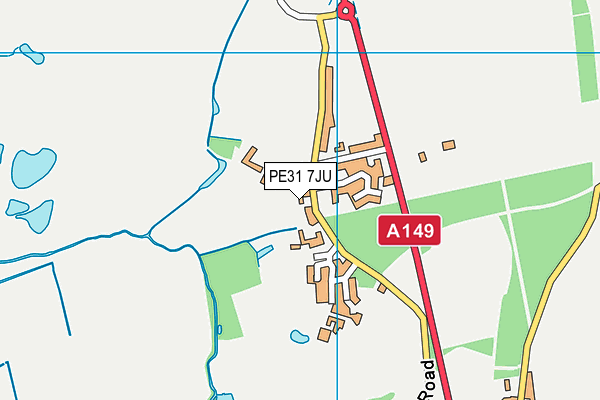 PE31 7JU map - OS VectorMap District (Ordnance Survey)