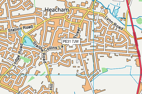 PE31 7JW map - OS VectorMap District (Ordnance Survey)