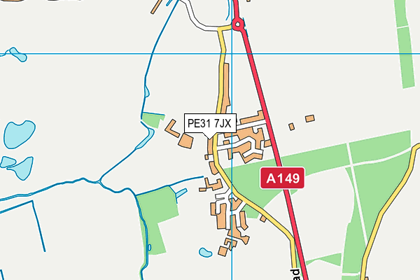 PE31 7JX map - OS VectorMap District (Ordnance Survey)