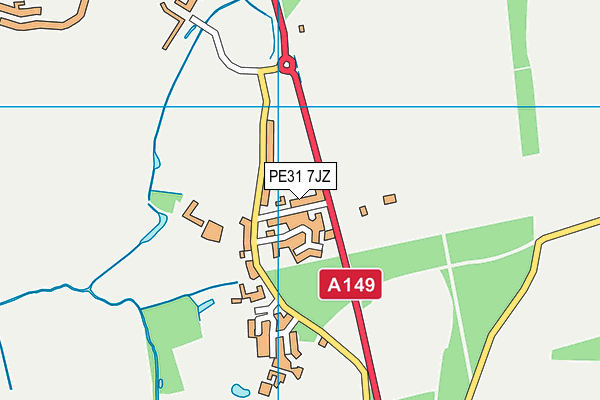 PE31 7JZ map - OS VectorMap District (Ordnance Survey)