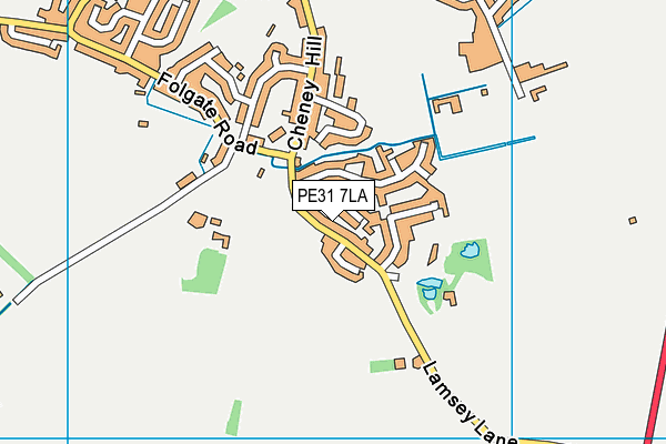 PE31 7LA map - OS VectorMap District (Ordnance Survey)