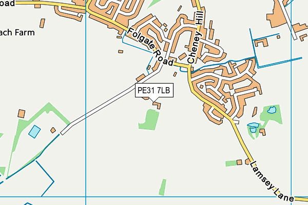 PE31 7LB map - OS VectorMap District (Ordnance Survey)