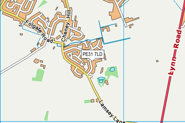 PE31 7LD map - OS VectorMap District (Ordnance Survey)