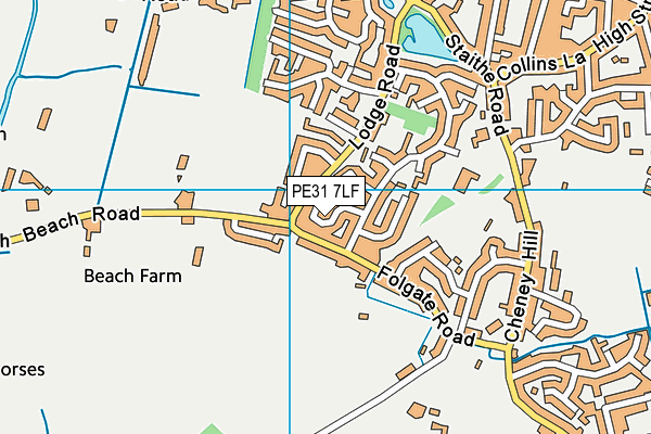PE31 7LF map - OS VectorMap District (Ordnance Survey)