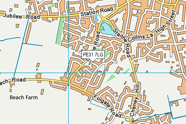 PE31 7LG map - OS VectorMap District (Ordnance Survey)