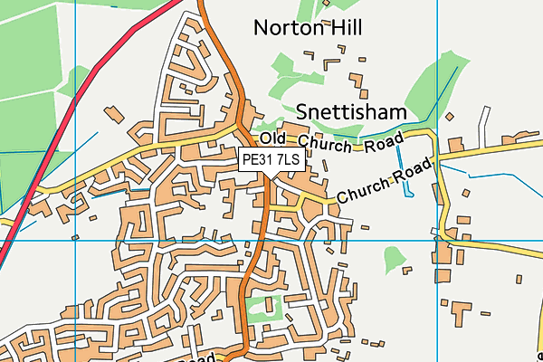 PE31 7LS map - OS VectorMap District (Ordnance Survey)