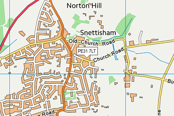 Snettisham Primary School map (PE31 7LT) - OS VectorMap District (Ordnance Survey)
