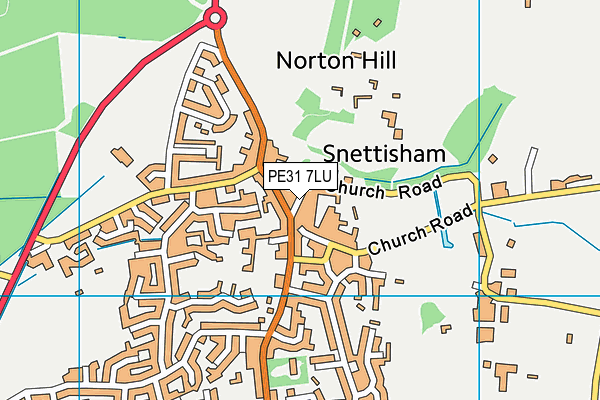 PE31 7LU map - OS VectorMap District (Ordnance Survey)