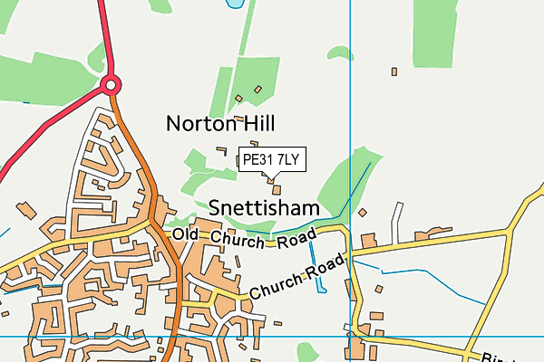 PE31 7LY map - OS VectorMap District (Ordnance Survey)